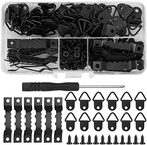 251 Piezas Colgador de Cuadros, Colgadores de Ganchos Para Colgar Marcos de Fotos, Colgador de Pared con Tornillos, para Colgar Cuadros, Arte, Espejos, Relojes, Pinturas