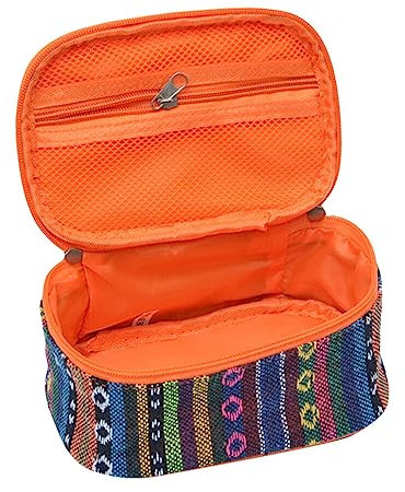 Toddmomy 1 Pc De Rangement Style Ethnique De Rangement Étanche Trousse De Maquillage à Lunch Réutilisable Cosmétique Seau à Lunch Accessoires Voyage Tissu Polyester Imperméable