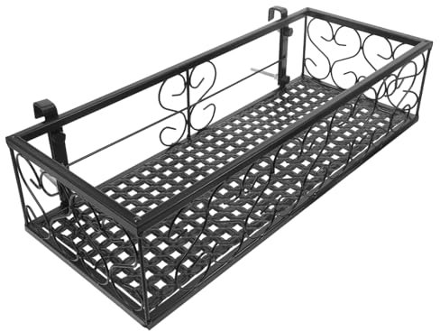 BESPORTBLE 1Stk blumenständer für Balkon blumenständer Balkon Blumen Balkon hängen Sukkulenten zum Aufhängen Korb Zimmerpflanzentöpfe Kunstkörbchen aus Eisen Zaun Blumenhalter Metall der Zaun