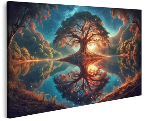 islandburner Image sur toile grand format d'un paysage mystique et calme Images murales Poster