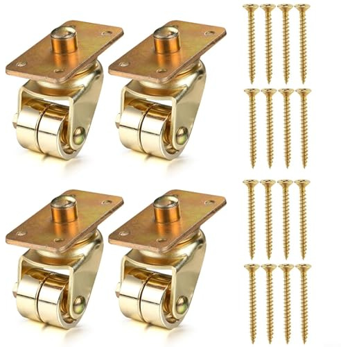 SMZhomeone Lot de 4 roulettes verticales en acier pour piano - Outil d'accordage pour épinette et piano - Pour cadre de piano, meubles chinois