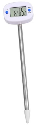 INOOMP 1pièce Thermomètre De Sol Acier Inoxydable pour Jardin Testeur Humidité Température Outil De Mesure Pratique pour Plantes Et Fiable