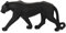 HOME DECO FACTORY, HD1340, Black Origami Panther Statue, Modern Decorative Object, Clean Design, Ideal for Living Room or Office, Dimensions 40 cm, Color Black, Noir