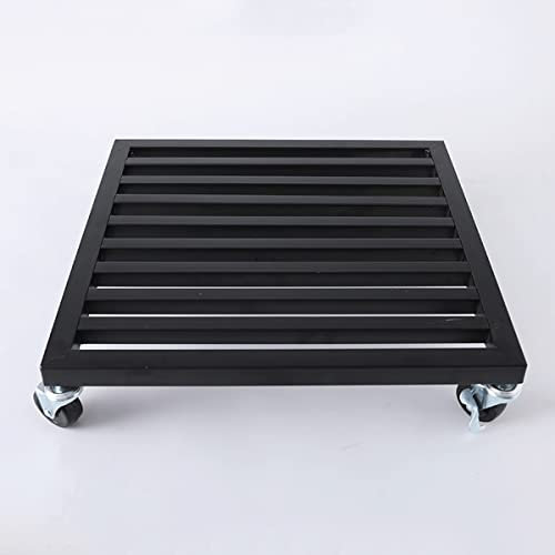 MYVVKIA Pflanzenständer aus Metall, quadratisch, aus Eisen, mit Rädern, Blumentopf-Tablett, Pflanzwagen, Untersetzer, bewegliches Tablett, Garten-Blumentopf-Untersetzer, Paletten