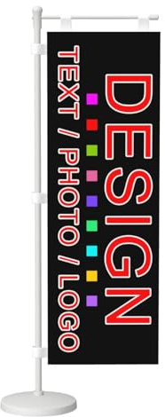 RoPox Personalisierte Desktop-Flagge,Personalisierte Tischflagge, Gestalten Sie Ihr eigenes Fototext-Logo,Individuelle Mini-Banner-Tischflaggen Enthält Fahnenmast und Untersätzen