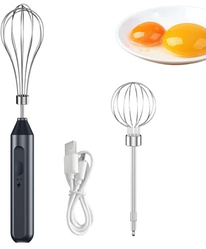 Mousseur à œufs, mousseur à lait rechargeable, mélangeur à immersion rechargeable sans fil par USB | Mousseur réglable à 3 vitesses, mousseur amovible pour milkshake crème, sauce au beurre et soupe