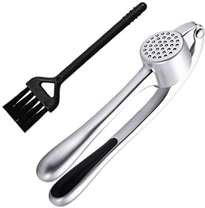 Cabilock Presse-ail - Hachoir À Ail Manuel Broyeur Dail Presse-purée Brosse De Nettoyage Ustensile De Cuisine Facile À Nettoyer