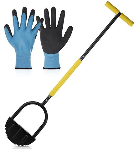 Coupe-bordure demi-lune avec gants en latex, coupe-bordure manuelle avec poignée en T et longue poignée pour des bordures propres