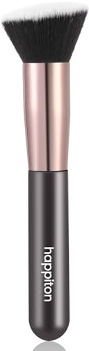 HAPPITON Flat Top Kabuki Foundation Brush - Synthetic Dense Bristles for Blending Liquid, Cream & Powder Makeup (MBS01)