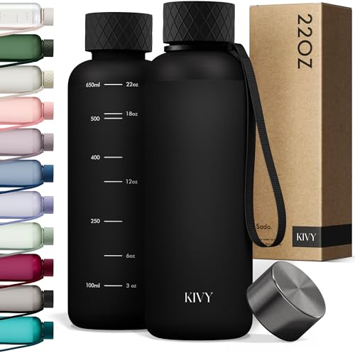 KIVY Trinkflasche 650ml aus Tritan - Auslaufsicher & Spülmaschinenfest | Wasserflasche für Kinder & Erwachsene - Water Bottle Small - Trinkflasche Klein - Kohlensäure geeignet - BPA-Frei