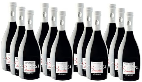 Birra Artigianale Collesi – Birra Artigianale Blanche Cremosa e Corposa, Rifermentazione naturale, 5% VOL – Bottiglie da 500 ml - Confezione da 12 Bottiglie