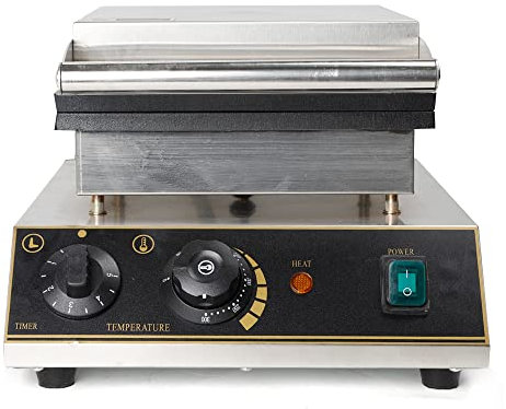 Piastra per waffle 1750 W, doppia waffle per waffle belga, timer in acciaio inox, a forma di cuore