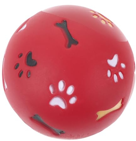 Pelota para Perros Fugas de Comida, Tpr Rojo, Confiable | Fácil de Limpiar, Orificios de Salida de Agua, Atracción por Aroma, para Entrenamiento y Juego