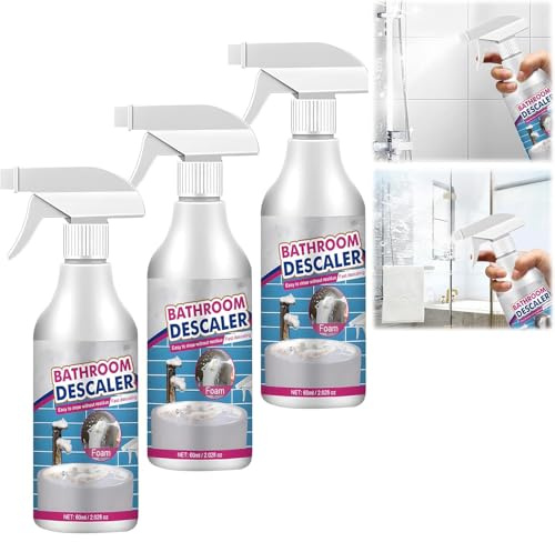 Limpiador para manchas persistentes, limpiador multifuncional para cabinas de ducha, limpiador de cal para inodoros, limpiador de cal extra resistente para duchas, cristales, alcantarillado e inodoros