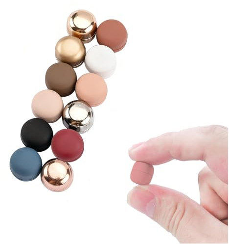 12 Pairs of Multi-Purpose Magnetic Pins, Strong Headband Magnetic Pins, Needleless Safety, Suitable for Women's Scarves, Shirts, Dresses, Clothes, Bags, Refrigerator Magnets (Matte, Glossy)