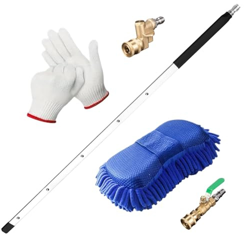 de Nettoyage pour Radiateur Auto,Purge et Nettoyant pour Radiateurs - Tige De Lavage De 61 Cm Avec Buses Et Raccords Rapides Pour Chauffage Voiture Camping-car Maison Gouttière