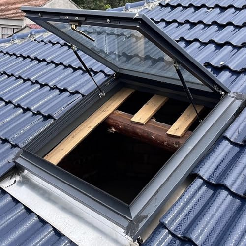Skylight Windows for Roofs, Double-Layer Tempered Glass for Attic, Sun Room, Basement,Sound Insulation, Sloped Flat Roof Lighting