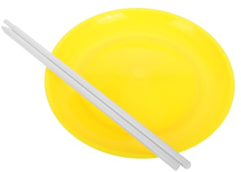 FUNNETOYU Set de Jonglerie avec Assiette Tournante et Bâton Acrobatique de Jonglage Léger pour Spectacles Artistiques et Fêtes