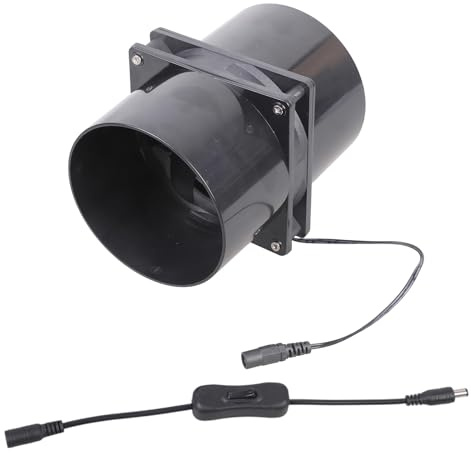 Potente extractor de 81.02 CFM 12V con interruptores 2 conductos para una ventilación eficiente en aplicaciones de soldadura y pintura, ventilador de escape con interruptores