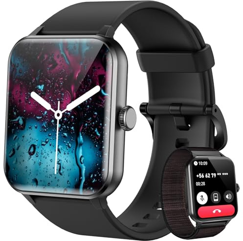 Blackview Smartwatch Uomo Donna, Effettua e Rispondi alle Chiamate,1,85'' Orologio Intelligente Fitness,Cardiofrequenzimetro, Monitoraggio del Sonno, Calcolatori per Android iOS