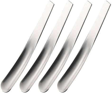 Operitacx Kücheneierlöffel 4 Stück Edelstahl 10,7cm Kompakte Löffel für Frühstück und Camping