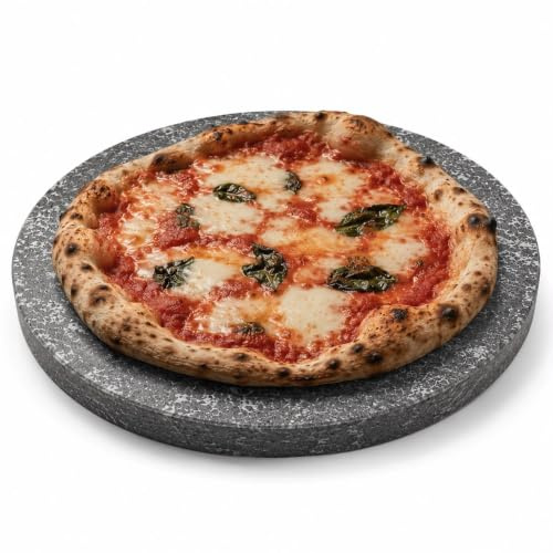 SLATEEX Pierre à Pizza Premium en Stéatite – Pierre Réfractaire Naturelle pour Four, Barbecue, Kamado & Monolith ICON – Idéale pour Pizza, Pain, Tartes Flambées