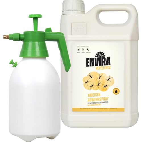 Envira Ameisenspray 5 Liter + 2 Liter gegen Wegameisen & Pharaoameisen | Ameisenmittel mit Langzeitwirkung für Wohnung, Balkon, Terrasse und Garten - effektiv Ameisen loswerden