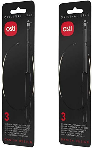 6 Osti Original Ersatz Draht, in Stahl für Osti Käsehobel (2 Pakete von 3 Drähte)