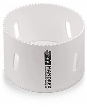 Mandrex | Bi-Metall Lochsäge FineXcut 8% Kobaltlegierung & 38 mm Schnitttiefe für dünne Stahlbleche & Acryl | MHB60060B | Ø 60 mm
