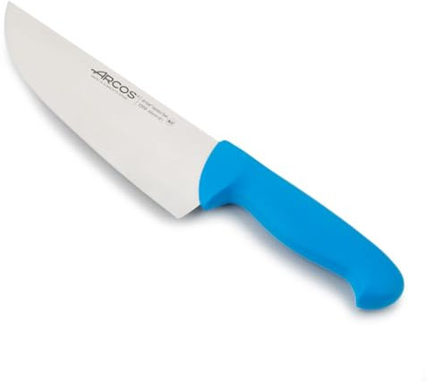 Arcos Coltello da Macellaio in Acciaio Inossidabile Nitrum – Coltello da Cucina Professionale per Tagliare Carne, Pesce e Verdure – Manico Ergonomico in Poliossimetilene, Serie 2900, Colore Blu