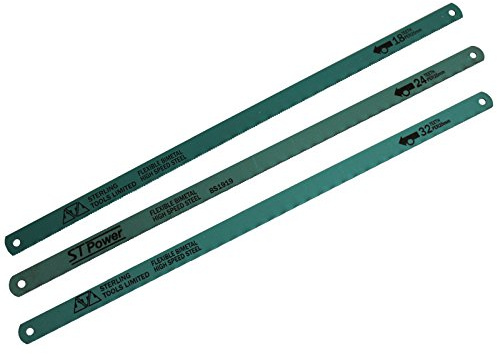 9 Mixed Hacksaw Blades 18 24 32 TPI Bi-Metal Shatterproof HSS 12 300mm by AllTrade Direct by AllTrade Direct