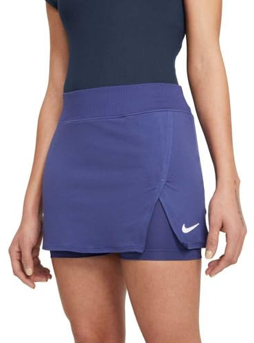 Nike Falda para Mujer W Nkct DF Vctry, Mujer, Falda, CV4729-510, Dk Purple Dust/White, Large