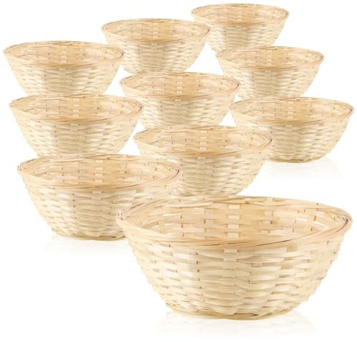 COM-FOUR® 10x Cestino in rafia in colore naturale per la decorazione - Decorazione pasquale - Nido di Pasqua - Cestino per uova di Pasqua (Cestino di rafia - 10 pezzi)