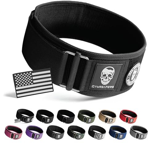 Gymreapers Schnellverschluss-Gewichthebergürtel für Bodybuilding, Kraftdreikampf, Cross-Training – 4-Zoll-Neopren mit Metallschnalle – verstellbare olympische Rückenstütze