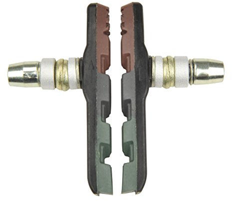 FISCHER 85188 Bremsschuhe | Bremsbeläge | für V-Bremse und Cantilever-Bremse | für Fahrräder und E-Bikes geeignet | DIN EN 14766 | 2 Stück, Schwarz (Packung mit 2)