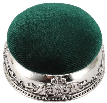 Nadelkissen Im Vintage-Stil, Weiche, Elastische Metallbasis, Reduziert Nadelverletzungen, Ideal Zum Nähen, Quilten (Silberne Basis, grüner Typ)