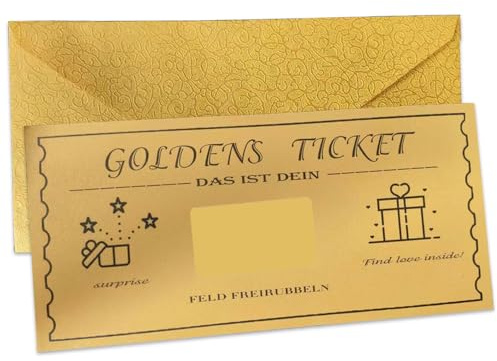 ZELAITE Gutschein zum selber ausfüllen mit Rubbelaufkleber, Karte mit Rubbelaufkleber zum beschriften, Rubbelkarte als Geburtstagskarte oder Gutscheinkarte zum Valentinstag (C)
