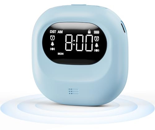 Roxicosly Vibrating Alarm Clocks Under Pillow, 3000mAh Travel Alarm Clock for Heavy Sleepers, Dual Alarm Clock with Bed Shaker, Type-C Charge, Weekday/Weekend for Hearing Impaired, Deaf