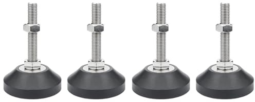 BORDSTRACT Piedi di livellamento della mobilia, 4 pezzi M6 Heavy Duty regolatore di altezza piedino livellatore dimensione filo per tavoli,cassettiera, panca, armadi(D40*M6*L100)