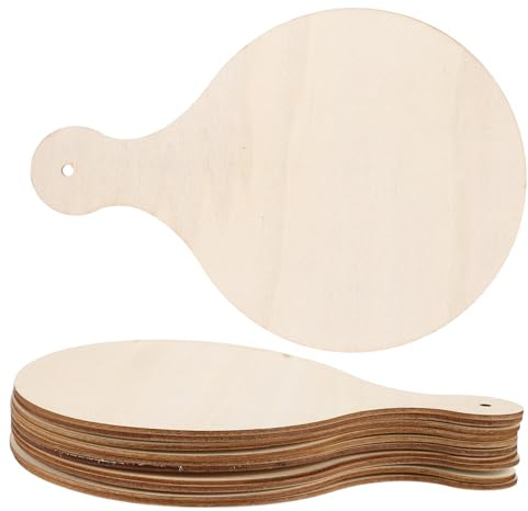 Tagliere in Legno Rotondo Decorativo 10 Pezzi, Forma Tonda | Tagliere per Polenta, Superficie Liscia senza Sbavature, Facile da Pulire, per Graffiti Toy