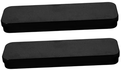 STOBAZA 2pcs Rectangular Tinplate Pencil Case Set, Waterproof and Portable Pen Organizer for School Students, Stylish and Sleek Multifunctional Stationery Box for Erasers and Pens on The