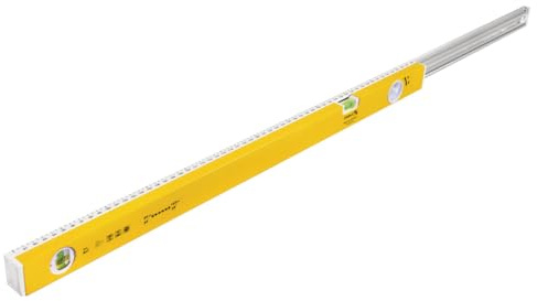STABILA Niveau à bulle télescopique type 80 T, 90-149 cm, profil en aluminium avec système télescopique, 1 libellule horizontale, 1 libellule verticale, butée antidérapante intégrée - Fabriqué en