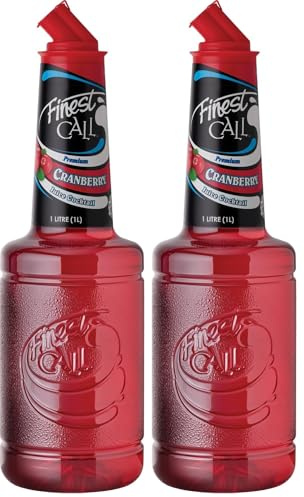 Finest Call, Cranberry Juice, 1 l, Succo di Mirtillo Rosso, Ideale per Cosmopolitan, Sea Breeze, Cocktail Rinfrescanti e Mocktail (Confezione da 2)