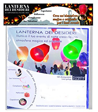 Ciao 91039.4 Sky Lantern - Juego de 4 farolillos Coloridos