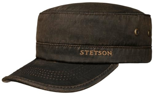 Stetson Datto Armycap Baumwollmix Uni einfarbig Herren Herbst Winter