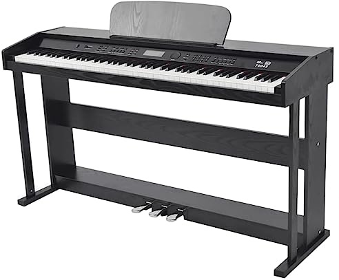 vidaXL Digitalpiano mit 88 Tasten und Pedalen Schwarz Melaminplatte