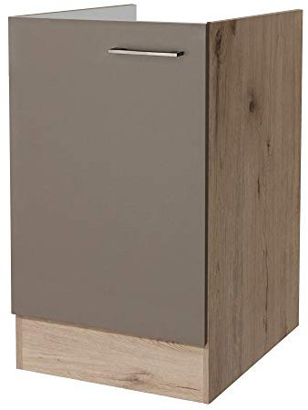 Flex-Well Spülenunterschrank Riva - Spülenschrank ohne Arbeitplatte - Breite 50 cm - Eiche San Remo
