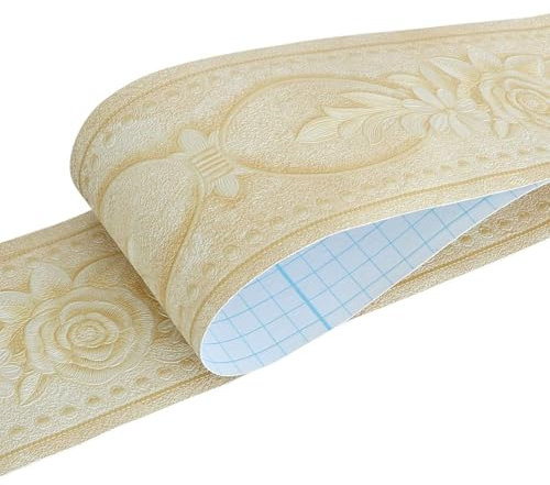 HyFanStr Bordi per Carta da Parati autoadesivi, 3D Rimovibili Bordo per carta da parati per Cucina Bagno, Bordo adesivo Impermeabile 0.1x5m