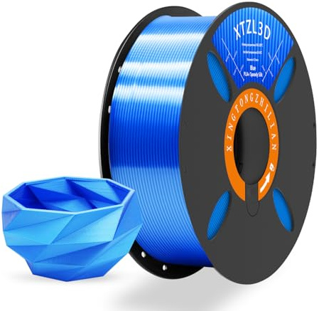 PLA 3D Drucker Filament 1.75mm 3D-Druckmaterialien für 3D Stift Druck Maßgenauigkeit +/- 0.02mm, Farbe Blau Seiden 1kg / Spule