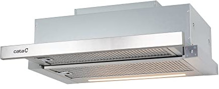 Cata Campana extractora | Modelo ATH 61X | campana telescópica | 6 niveles de extracción, 5 + 1 Turbo | 60 cm de ancho | aspecto de acero inoxidable | Clase de eficiencia energética A+